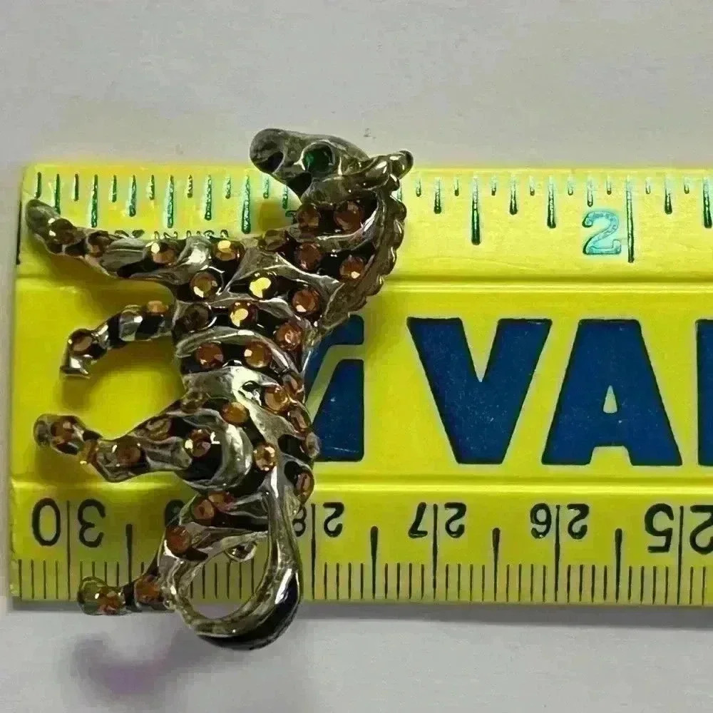 Vintage Zebra Rhinestone Brooch - Picture 7 of 7